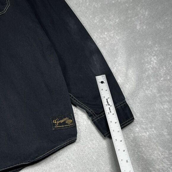 HARLEY DAVIDSON Classic Eagle EMBROIDERED Garage Shirt Men’s 2XL Long Sleeve - Picture 14 of 14